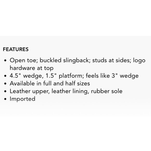 Michael Kors Black Platform Wedges Open Toe Slingback Shoes Size 9 Charm Logo - Picture 13 of 16